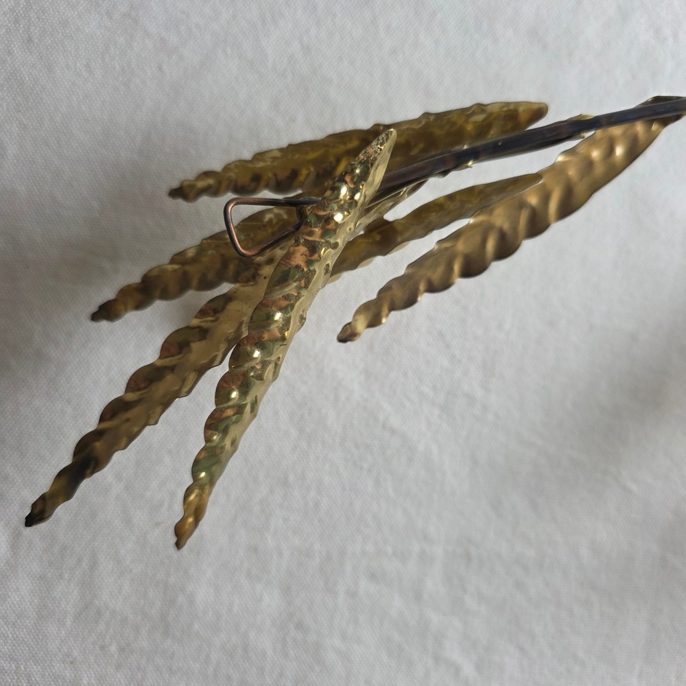 Vintage Home Interiors Mid Century Modern Metal Wheat Bundle Wall Sculpture - Picture 8 of 9